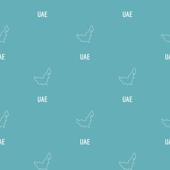 Poster - uae map thin line. simple illustration of uae map vector isolated on white background