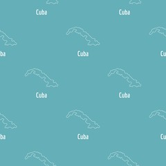 Poster - cuba map thin line. simple illustration of cuba map vector isolated on white background