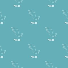 Poster - mexico map thin line. simple illustration of mexico map vector isolated on white background