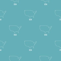 Poster - usa map thin line. simple illustration of usa map vector isolated on white background