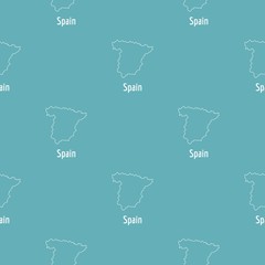 Poster - spain map thin line. simple illustration of spain map vector isolated on white background