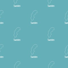 Poster - sweden map thin line. simple illustration of sweden map vector isolated on white background
