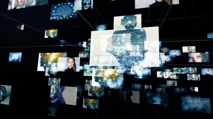 Aufkleber - AI (Artificial Intelligence) concept. Internet of Things. Virtual reality.