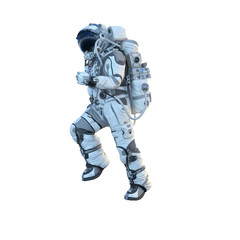 Wall Mural - Astronaut on white. Mixed media