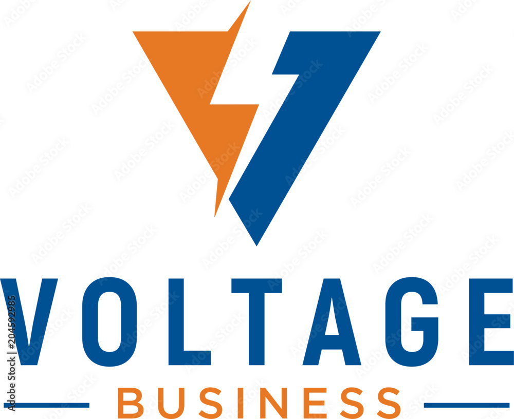 Initial V for Voltage Electric Bolt Storm Flash logo design inspiration ...