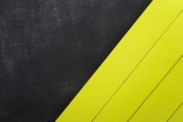 Aufkleber - Yellow wooden background amd dark wall texture