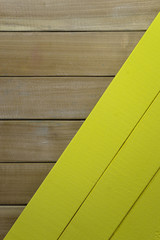 Aufkleber - Yellow and new wooden background texture