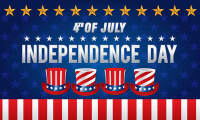 4th July, American Independence Day celebration background