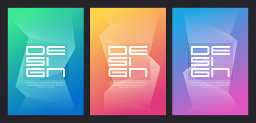 Wall Mural - abstract gradient minimalist vector cover designs with grain eff