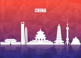 Fototapeta Boho - China Landmark Global Travel And Journey paper background. Vector Design Template.used for your advertisement, book, banner, template, travel business or presentation