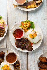 Wall Mural - various malaysian rice and dishes