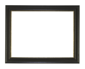 BLACK PICTURE FRAME ISOLATED ON WHITE BACKGROUND