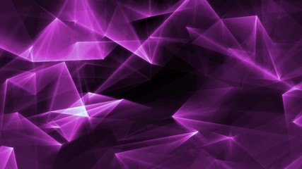 Purple Glowing Lines Shapes Polygons Background Loop