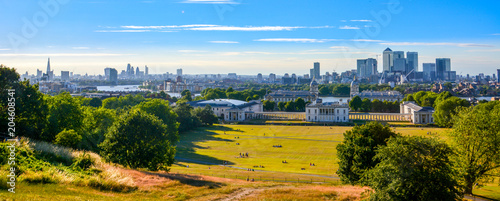 Cuadros en Lienzo Panorama Cityscape View from Greenwich, London, England, UK