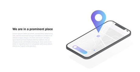 mobile gps navigation concept