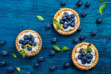 Wall Mural - Delicious Blueberry tartlets