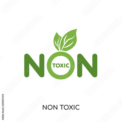 Fotografie, Obraz non toxic logo isolated on white background , colorful vector icon, brand sign &