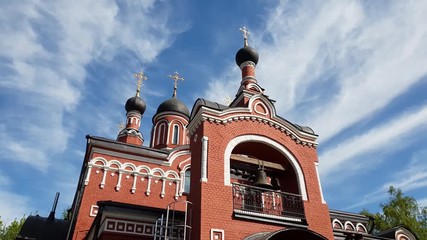 Canvas Print - Trinity temple in Skhodnya, Russia