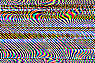 glitch psychedelic background. old tv screen error. digital pixel noise abstract design. computer bu