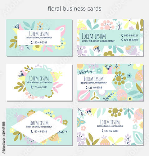 Fotografia Floral business card template