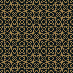 Seamless pattern. Elegant linear ornament. Geometric stylish bac