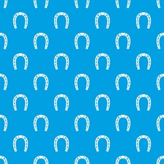 Poster - Horseshoe pattern vector seamless blue