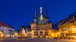 Wernigeröder Rathaus zur blauen Stunde