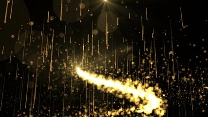 Wall Mural - transition particles golden light