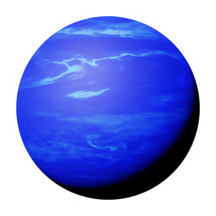 Wall Mural - planet neptune isolated on white background, part of the solar system
