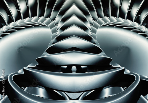 Fotomural 3D rendering of technology background