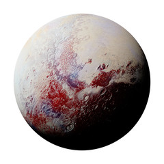Wall Mural - dwarf planet pluto isolated on white background, part of the solar system