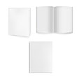 © gossip7 - Set Realistic, white blank book template for design.