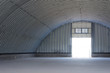 empty frameless hangar arched type for outdoor storage of grain