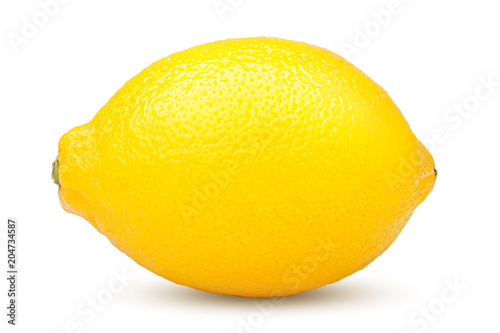 Fotomural Whole lemon on white background, clipping path, isolated on white background