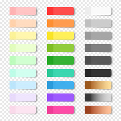 Leinwandbilder - Colored realistic sticky notes isolated.