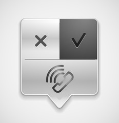 Wall Mural - Vector phone support web button