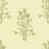 Fototapeta Sypialnia - Seamless repeat background pattern of bammboo plants in silhouette.