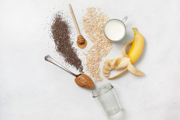 ingredients for overnight oatmeal