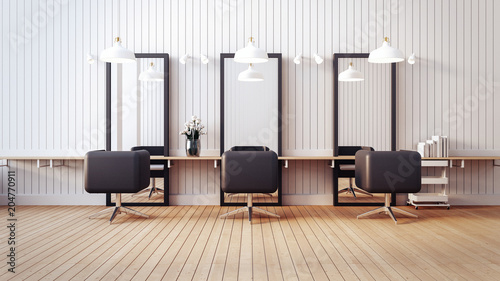 Modern salon interior / 3D render image Tableau sur Toile