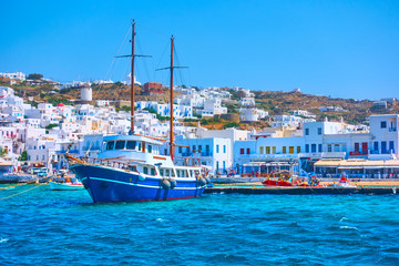 Wall Mural - old port of mykonos