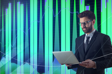 Poster - Technology, communication and trade concept