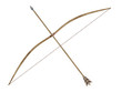 longbow crossed arrow 3d rendering