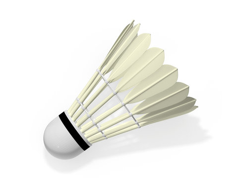 Badminton shuttlecock 3d rendering