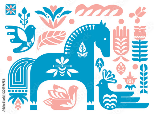 swedish-dala-horse-pattern-scandinavian-seamless-folk-art-design-with-flowers