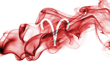 Wall Mural - smoky aries zodiac astrology sign for horoscope