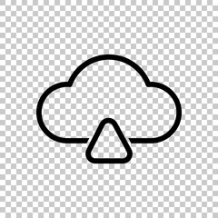 Fototapete - outline upload simple cloud icon. linear symbol with thin outline. On transparent background.