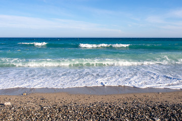 Wall Mural - Beach in Menton on the French Riviera