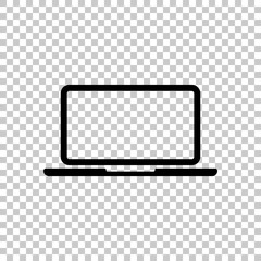 Poster - Laptop or notebook computer icon. On transparent background.