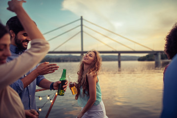 Wall Mural - Having the time of her life