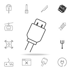 Poster - usb charging plug icon. Detailed set of web icons and signs. Premium graphic design. One of the collection icons for websites, web design, mobile app